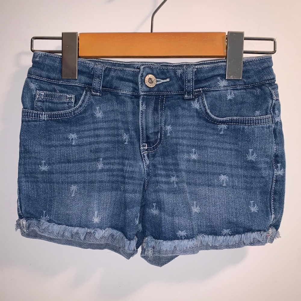 George girls palm tree print cut off shorts